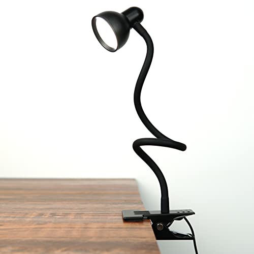 LiFMIRA Clip on Light Reading Light 3 Color Modes 3000-6500K 30 Lighting Modes Eye Care Clamp Desk Lamp Flexible Gooseneck Book Light for Reading in Bed Desk Light for Bed Headboard (Black)