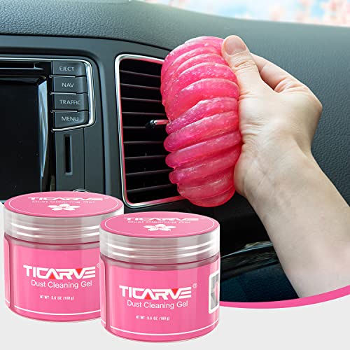 TICARVE Cleaning Gel Car Putty Car Clean Putty Gel Auto Tools Car Interior Cleaner Car Cleaner Car Cleaning Slime Car Assecories Keyboard Cleaner Rose 2Pack