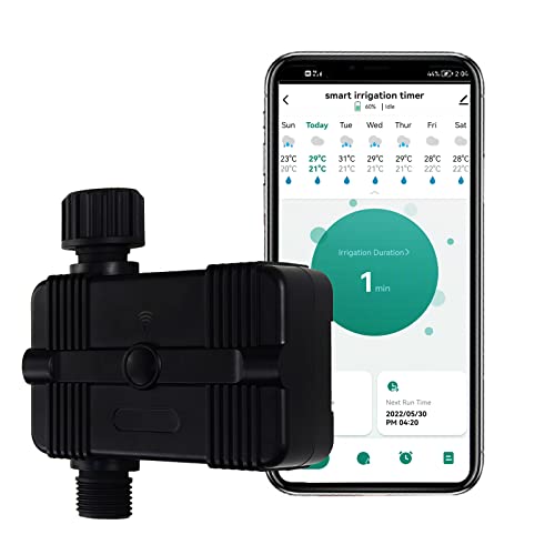 HauseGene WiFi Water Timer for Garden Hose, Smart Hose Timer, Smart Wireless Hose Faucet Timer for Garden, Voice Control with Alexa and Google Assistant, for Garden Yard Lawn Watering.