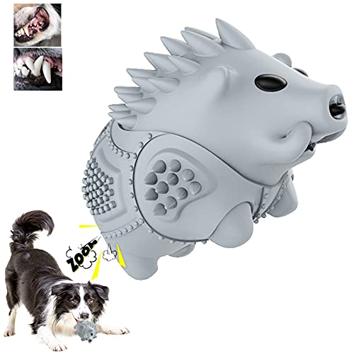 Dog Chew Toys for Aggressive Chewers, Boredom Interactive Dog Squeaky Toy for Medium Large Dogs,Dog Toothbrush Toy with Milk Flavor,Tough Durable Teething Toys for Dog Anxiet,Porcupine Model