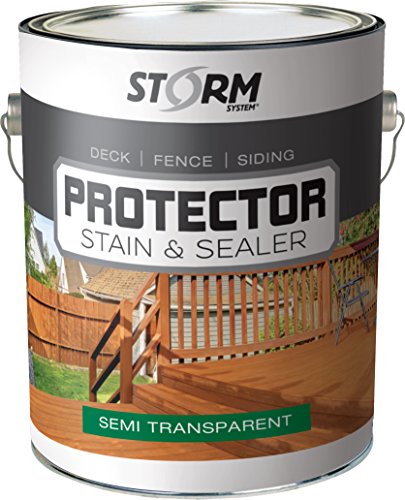 Storm Stain Protector - Hickory, 1 Gallon, Protects Outdoor Wood from Water & UV Rays, Siding, Fence & Deck Stain and Sealer, Outdoor Wood Stain and Sealer