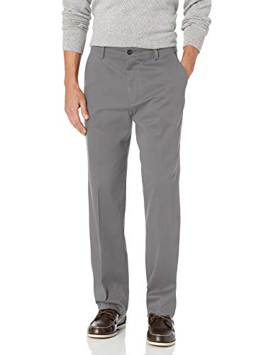 DOCKERS Men's Classic Fit Easy Khaki Pants (Regular and Big & Tall), Burma Grey (Stretch), 34W x 32L