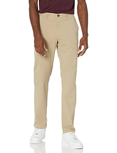 Amazon Essentials Men's Slim-Fit Casual Stretch Khaki Pant, Khaki Brown, 33W x 34L