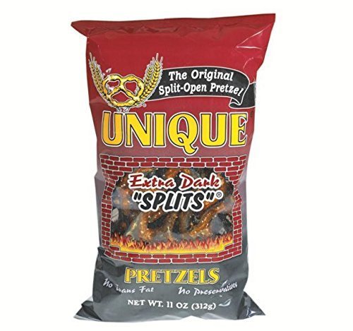 Unique Extra Dark Pretzel Splits, 11 Oz. Bag (Two - 11 Oz. Bags) by Unique Pretzels