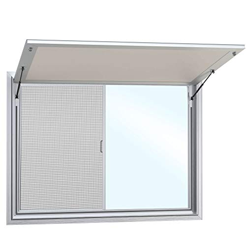 RecPro Concession Stand Trailer Serving Window with Awning Cover 2 Window (36" x 36") | Made in America