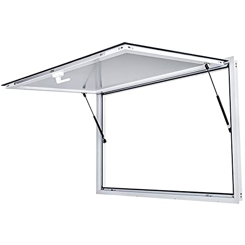 VEVOR Concession Window, 74 x 40 Inch, Concession Stand Serving Window Door with Double-Point Fork Lock, Concession Awning Door Up to 85 Degrees for Food Trucks, Glass Not Included