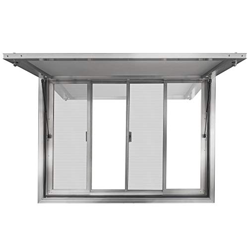 New Concession Stand Window with Awning Door for Food Trucks, Concession Trailers, and Concession Stands with 2 Center Horizontal Slide Windows (36" * 36") | Made in America