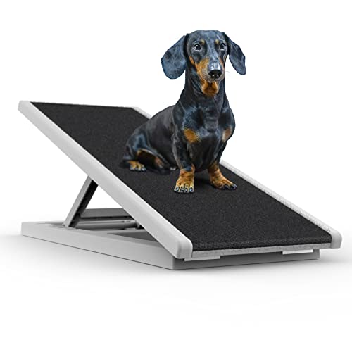 Gliard Dog Stairs, Dog Ramps Pet Stairs - Folding Ramp Height Adjustable for High Beds, Sofa, Car Supports up to 120 lbs