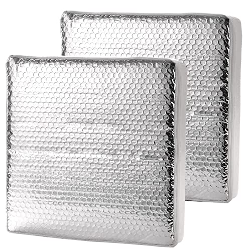 Losrik 2Pack RV Vent Insulator - 14x14x3 RV Skylight Cover with Reflective Surface, Camper Skylight Shade Thick Insulating Foam Instant Energy Savings for Travel Trailers