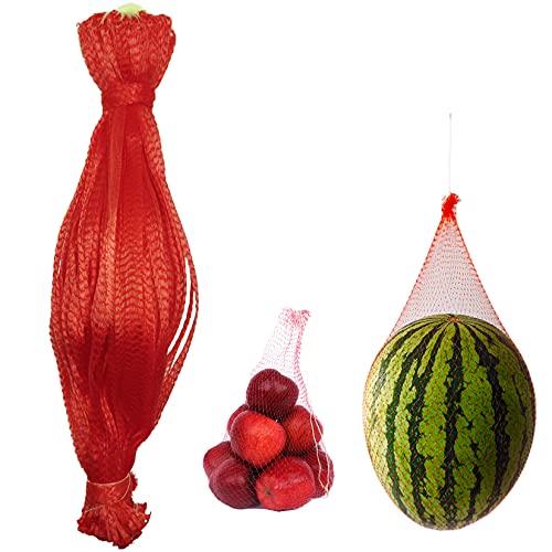 Jasis Woo Watermelon Nets, 100 Pack 19.48in Hanging Watermelon Nets Bags Melon Hammocks Melon Hammock for Supporting Garden Growing Cantaloupes, Vegetables, Honeydew