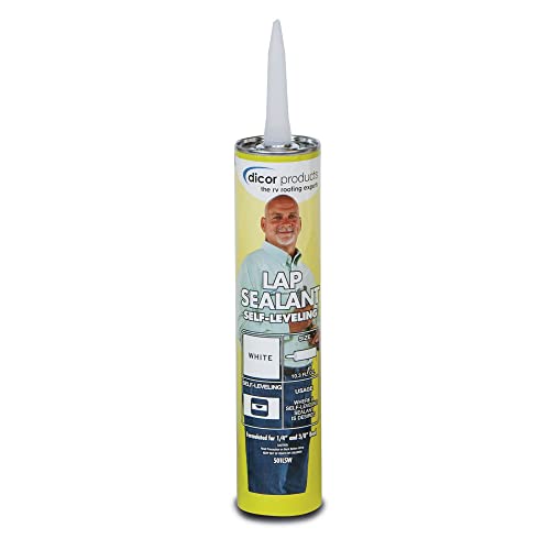 Dicor 501LSB-1 Self-Leveling HAPS-Free Lap Sealant - Black, Ideal for RV Roofing and Appliance Application