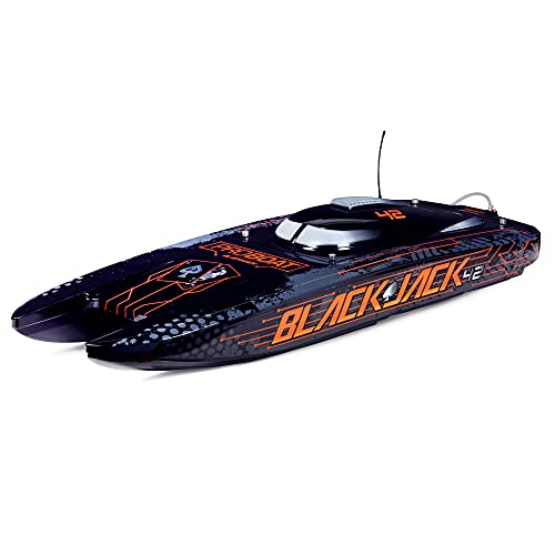 Pro Boat RC Blackjack 42" 8S Brushless Catamaran RTR Battery and Charger Not Included Black/Orange PRB08043T1