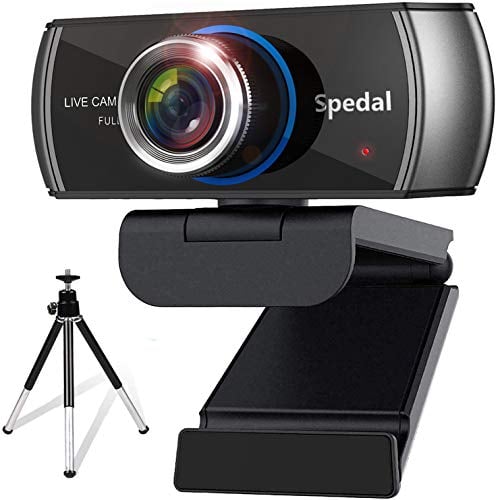 Spedal Webcam with Tripod: HD Camera for Computer, USB Web Cameras 1080P with Microphone for Zoom Video OBS Skype YouTube, Streaming Cam for PC, Laptop, Desktop, Xbox, Windows, Mac