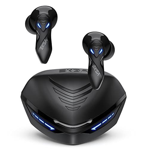 EKSA GT1 Wireless Earbuds, Bluetooth Gaming Earphones 45ms Ultra Low-Latency in-Ear Earbud with Game/Music Mode, Headphones with Microphone 36h Playtime, Breathing Light for Workout Running Game