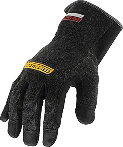Ironclad HEATWORX REINFORCED; Heat and Cut Resistant Gloves, Palm Heat Protection Rated up to 450F, (1 Pair), Black