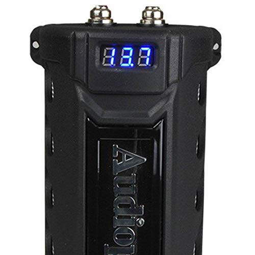 Audiopipe ACAP-6000 Car Audio 6 Farad 24 Volt Surge Power Capacitor Kit for Car Stereo Amplifier with Digital Display and Electronic Protection, Black