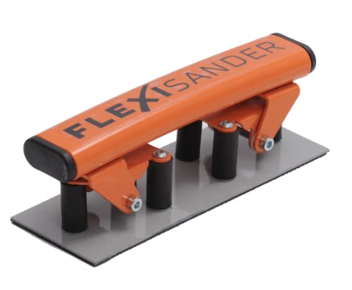 Hand-held flexible sanding block Flexisander FSB019071, 7 3/4 x 2 3/4 in, sanding curved surfaces, fastening system, vehicle body repairers, shipbuilders, composite, woodworking, change of abrasive