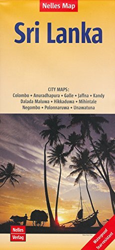 Sri Lanka (Ceylon) 1:500,000 + city plans Travel Map, waterproof, NELLES