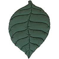 Pet mat for Dog cat with Leaf Shape Design Reusable Cotton Pad for Dogs and Cats Indoor Comfortable Durable Sleeping Cushion Washable Crate Cotton Mat Summer Cotton Green Leaf Pads