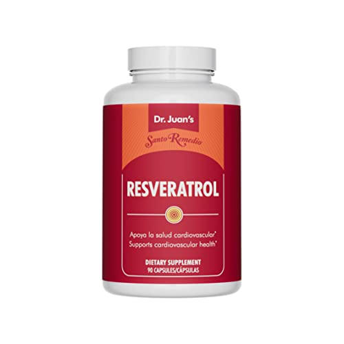 Santo Remedio Resveratrol, Supports Cardiovascular Health, Dietary Supplement, 200 mg, 90 Capsules