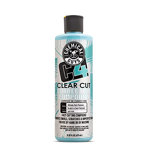 Chemical Guys GAP11616 C4 Clear Cut Correction Compound (Paint Correction - Fixes Scratches, Swirls & Holograms), 16 oz.