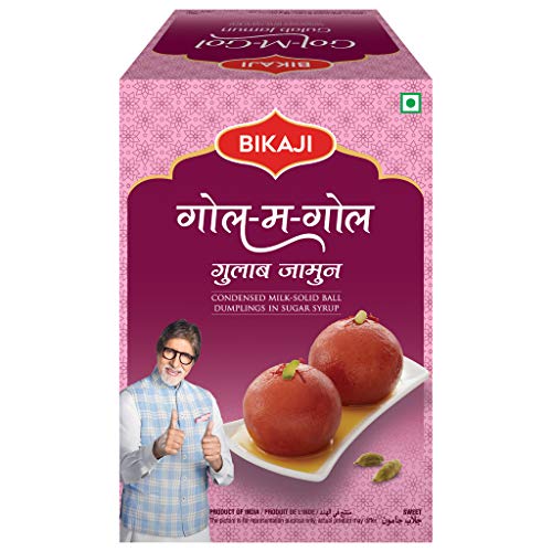 Bikaji Aslee Bikaneri Gol M Gol Gulab Jamun Tin Pack Sweets Indian Traditional Sweet, 1.25 kg