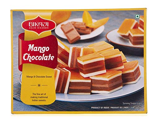 Bikaji Mango Chocolate Barfi - Indian Sweet - Mango Barfi 250g (Pack of 1)