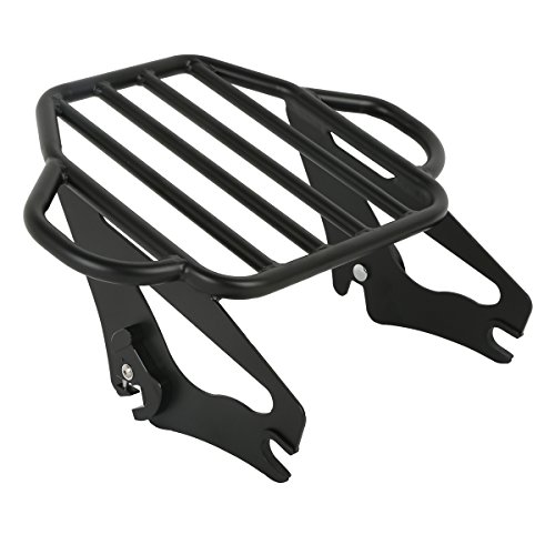 Detachable Two Up Tour Pack Mounting Luggage Rack for Harley Davidson Touring 2009-later Models FLT, FLHT, FLHTCU,FLHRC, Road King, Street Glide, Electra Glide, Ultra Classic, Road Glide,Matte Black