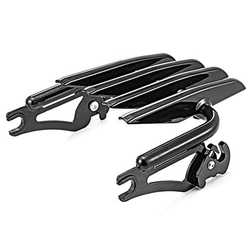 Mofun Gloss Black Luggage Rack Stealth Style Detachable Compatible with 2009-2023 Harley Touring Road King Electra Glide Road Glide Street Glide