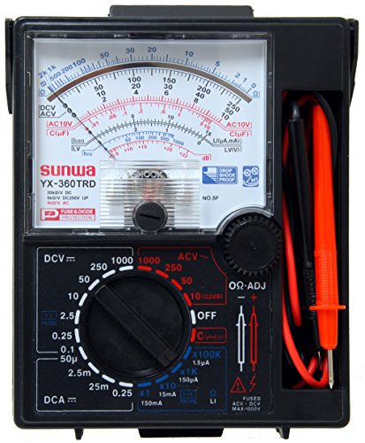 Sunwa YX360-TRD 7-Function 16-Range Analog Multimeter With One Touch Capacitance Estimation