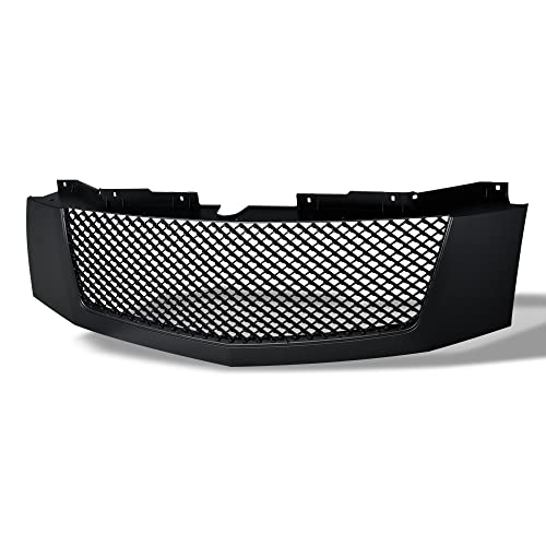 TLAPS 7422440368367 For Cadillac Escalade/EXT 2007-2014 Matte Black Mesh Front Bumper Grill Grille