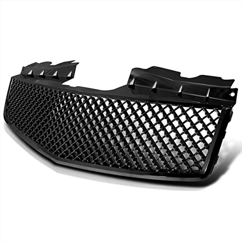 Spec-D Tuning Front Mesh Grill Hood Grille Glossy Black Compatible with Cadillac Cts/Cts V 2003-2007