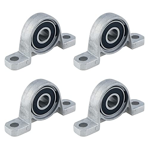 Sydien 4Pcs 10mm/0.39" Bore Diameter Mounted Pillow Block Bearings