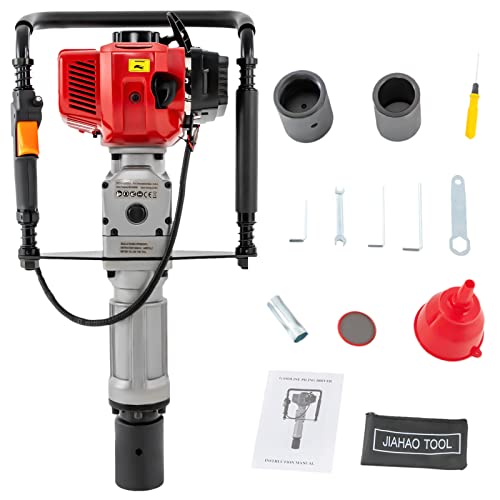 NOLANTISI Post Pile Driver,52CC 2 Stroke Gas Powered T Post Driver Piledriver Piledriver Kit Farm Fence Post Hammer Push Pile Air Cooling Single Cylinder