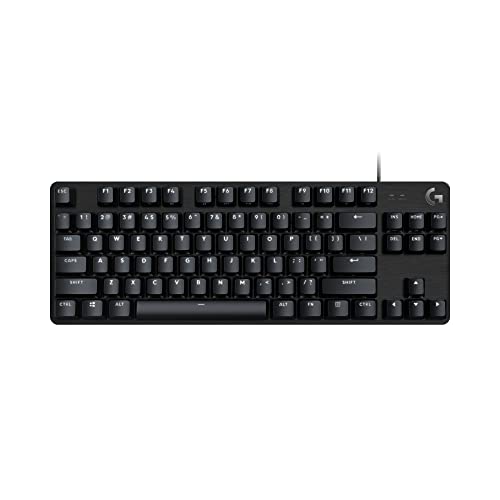 Logitech G413 TKL SE Mechanical Gaming Keyboard - Compact Backlit Keyboard with Tactile Mechanical Switches, Anti-Ghosting, Compatible with Windows, macOS - Black Aluminum