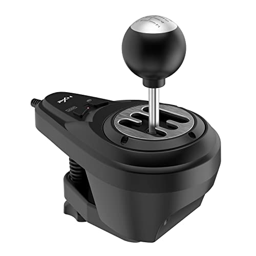 PXN A7 Shifter, 6 +1 Shifter with Handbrake Button and Shift Button for High&Low Gear Universal Shifter for PC, PS4, Xbox, PS3(A7)