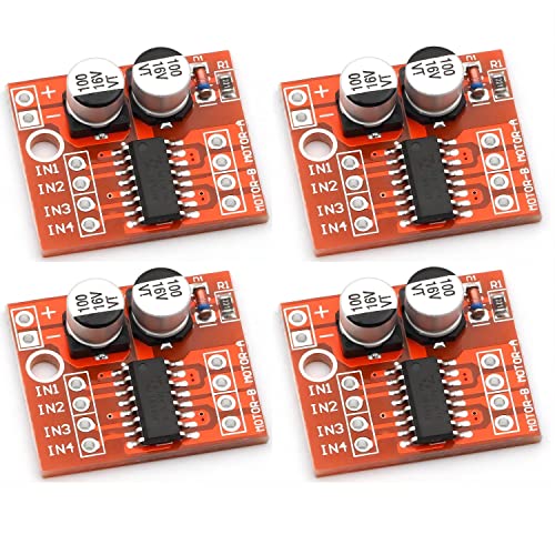 WWZMDiB 4Pcs Mini L298N 2 Channel H Bridge DC Motor Driver Board with MX1508 Chip for Electric Projects, Smart Car Robot.