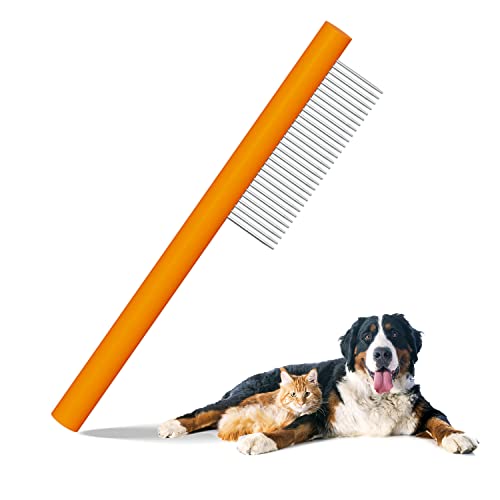 OurMiao Cat Dog Comb, Pet Grooming Comb for Short Long Haired Dogs Cats Rabbit, Remove Tangles Knots, Dematting Matted Fur