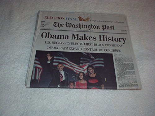 Barack Obama Washington Post November 5, 2008 Newspaper