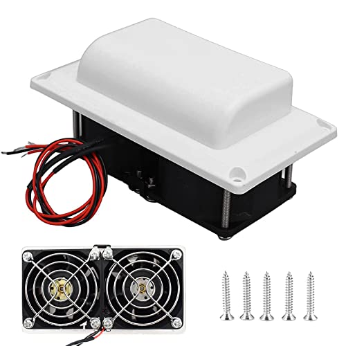 RV Ventilation Exhaust Fan, 12V 25W Side Air Vent Fan with Mounting Screws ABS Air Vent Fan for RV Caravan Motorhome Camper Trailer Boat Marine Yacht