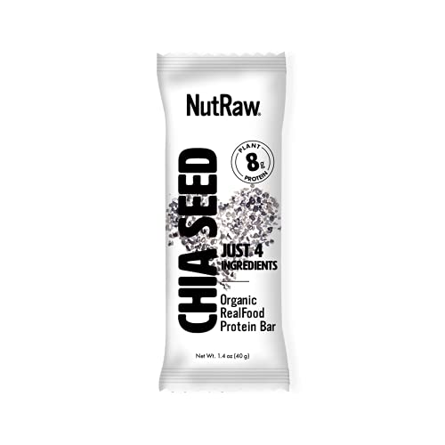 Nutrawbar, Organic Superfood, Raw Fruit and Nut Bar, Chia Seed, 1.4 Oz, 12 Count. Small Batch Crafted in California.