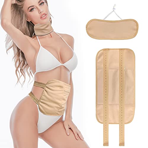 Castor Oil Pack Wrap for Waist and Neck,Organic Castor oil Packs for Liver Detox,Castor Oil Pack Compress,Adjustable,Elastic Strap Bamboo Cotton Castor Oil Pack Kit (Castor Oil Not Included)