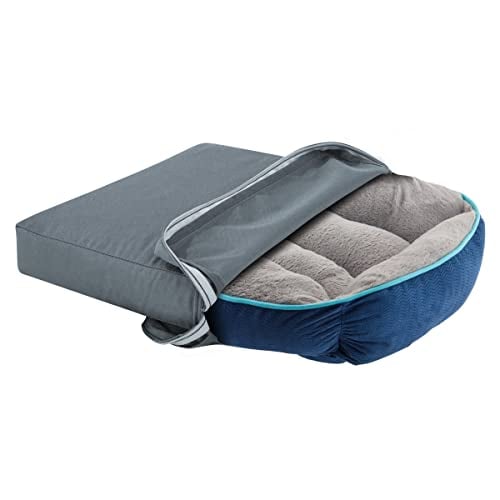 SELUGOVE Dog Bed Covers 30L  20W  3H Inch Washable Grey Thickened Waterproof Oxford Fabric with Handles and Zipper Reusable Dog Bed Liner for Small to Medium 30-35 Lbs Puppy