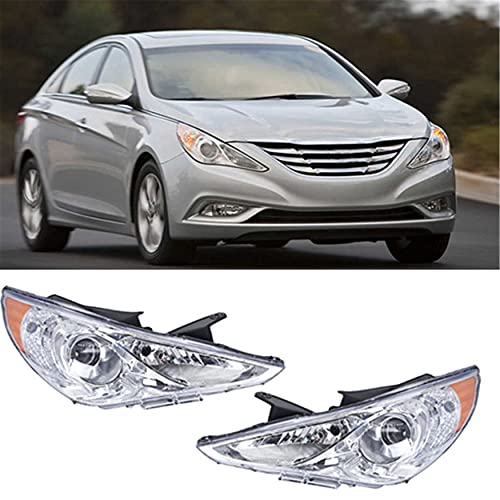WFLNHB Headlights Replacement for 2011-2014 Hyundai Sonata Projector Headlights Pair Left+Right Side (Passenger Driver Side)