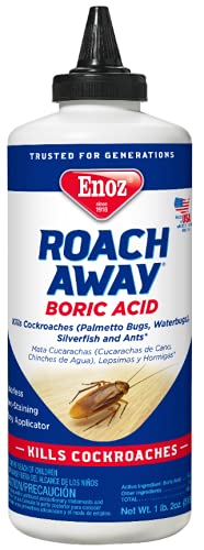 Enoz No Zone Roach Away Boric Acid Powder, Kills Cockroaches, Silverfish, and Ants (1475-20201)