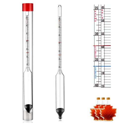 Cilehall Maple Syrup Hydrometer Test Kit - Essential Maple Syrup Equipment Supplies for Accurate Measurements of Sugar Content and Quality