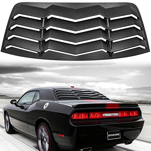 E-cowlboy Rear Window Louver Windshield Sun Shade Cover in GT Lambo Style for Dodge Challenger 2008-2021