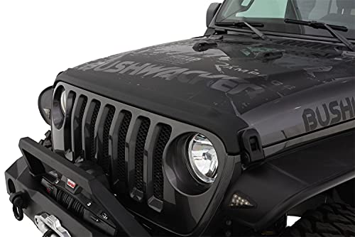 Bushwacker Trail Armor Hood Guard | 1-Piece, Black, Textured Finish | 14093 | Fits 2018-2023 Jeep Wrangler JL; 2020-2022 Jeep Gladiator