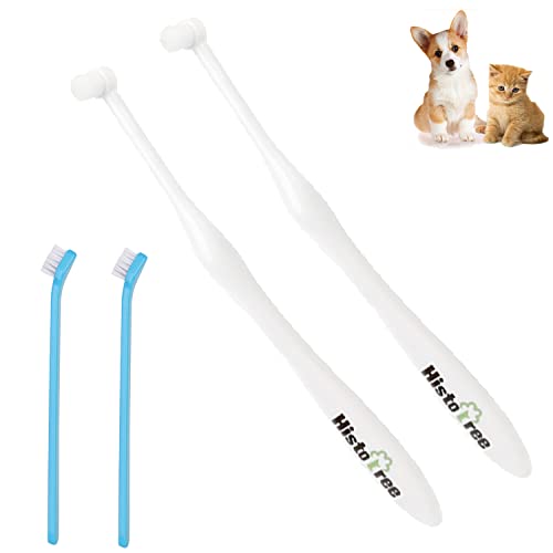 JGocot Dog Toothbrush, Cat Toothbrush|Mini Head|Micro Nano Bristle|Ultra Soft Pet Toothbrush for Sensitive Gum, Dog Dental Care Kit for Puppy,Kitten,Cats&Small Breed Dogs