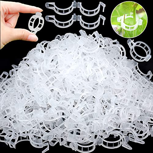 Srmayyi 300 PCS Plant Support Clips,Garden Trellis Clips,Tomato Trellis Clips for Vine,Vegetables,Beans,Fruits,Rose to Grow Upright and Healthier